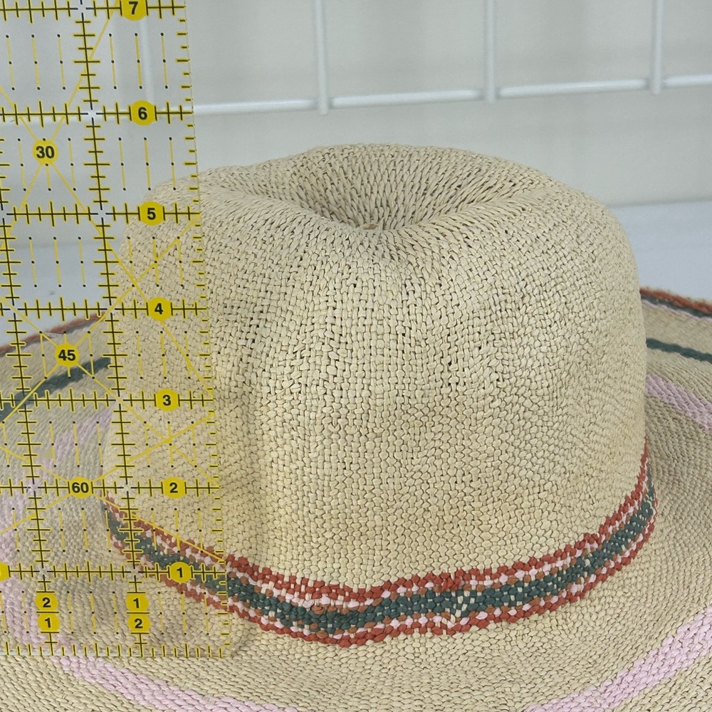 Madewell x Biltmore® Tulum Striped Straw Beach Hat Size Medium / Large - Picture 10 of 12